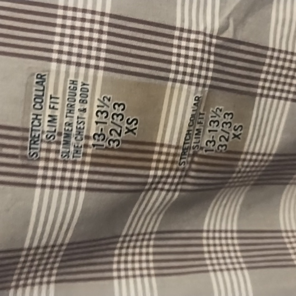 Men's Check Button-Up Shirt - Gray & White - Picture 3 of 5